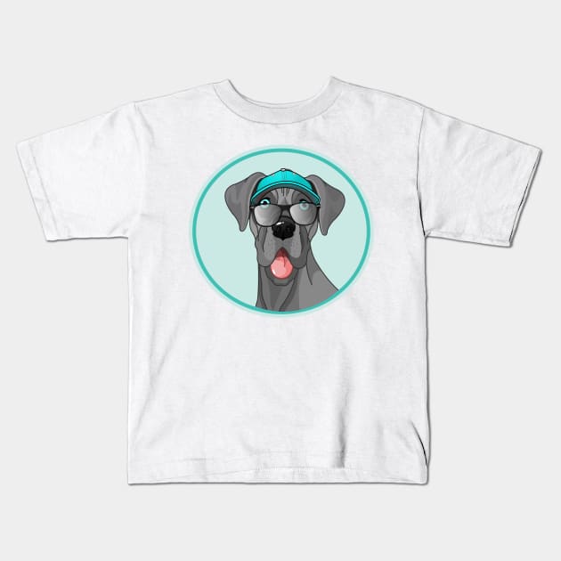 Cool Great Dane! Especially for Great Dane owners! Kids T-Shirt by rs-designs